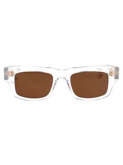 Dita Eyewear Stal Clear Acetate Sunglasses In Brown