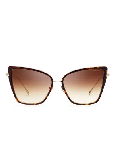 Dita Eyewear Sunbird Dark Tortoise Coffee Cara In Brown