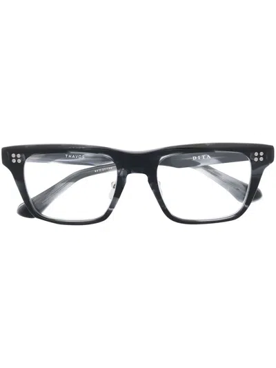 Dita Eyewear Thavos Rectangle-frame Glasses In Schwarz