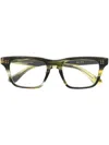 Dita Eyewear Thavos Square-frame Glasses In 绿色
