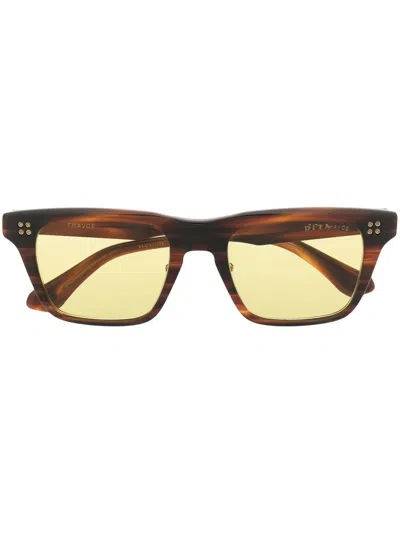 Dita Eyewear Thavos Square-frame Sunglasses In Brown