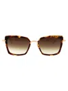 Dita Eyewear Tortoise Haze - White Gold W/ Dark Brown To Clear Gradient Acetate+metal Sunglasses In Brown