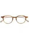 Dita Eyewear Tortoiseshell-effect Round-frame Glasses In Gold