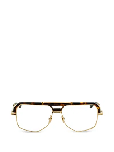 Dita Eyewear Tortoiseshell-effect Geometric-frame Glasses