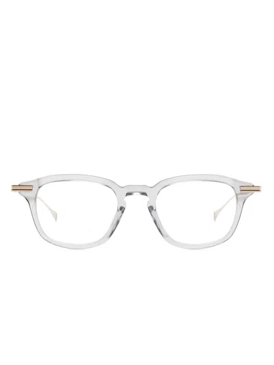 Dita Eyewear Translucent-design Wayfarer Glasses In Grey