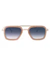 Dita Eyewear White Gold - Dusty Pink W Dark Grey To Clear Gradient - Deep Blue Flash Acetate+metal S In Neutral