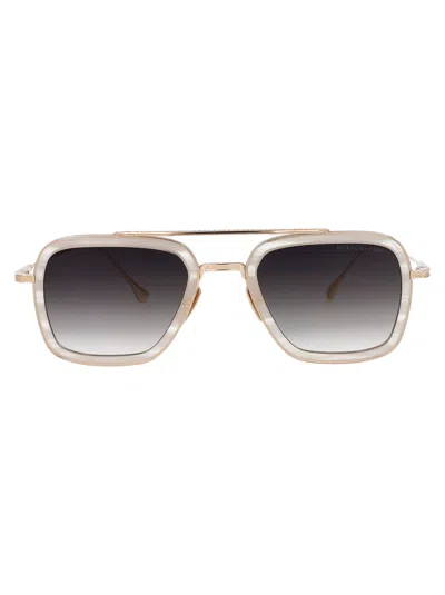 Dita Eyewear White Swirl - White Gold Titanium Sunglasses