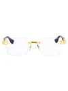 Dita Eyewear Yellow Gold - Ink Swirl W Clear Metal Glasses In Gold