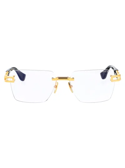 Dita Eyewear Yellow Gold - Ink Swirl W Clear Metal Glasses