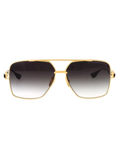 Dita Eyewear Yellow Gold - Matte Black W Dark Grey To Clear Gradient Titanium Sunglasses