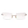 Dita Eymori Rimless Rectangular Sunglasses With Gradient Tint In Pattern