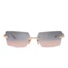 Dita Eymori Rimless Sunglasses With Rectangular Gradient Lenses In Pattern