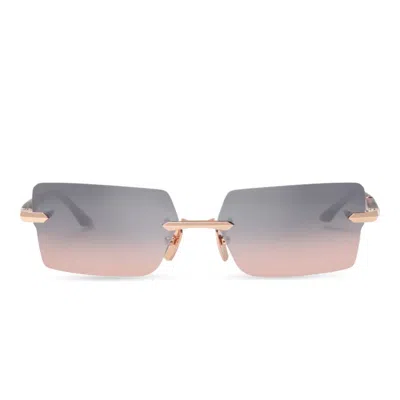 Dita Eymori Rimless Sunglasses With Rectangular Gradient Lenses In Pattern