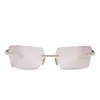 Dita Eymori Rimless Sunglasses With Rectangular Gradient Lenses In Gray