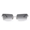 Dita Eymori Rimless Sunglasses With Rectangular Gradient Lenses In Gold