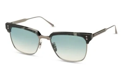 Pre-owned Dita Firaz Dts431-a-02 Antique Silver - Phantom Cloud Blue Gradient Sunglasses