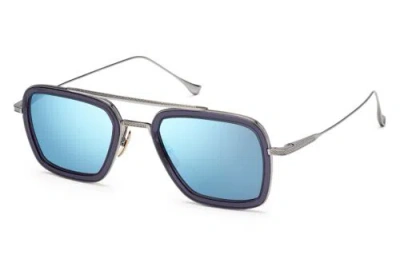 Pre-owned Dita Flight 006 7806 A Black Palladium Silver Blue Mirror Sunglasses Authentic In Grey Blue Mirror