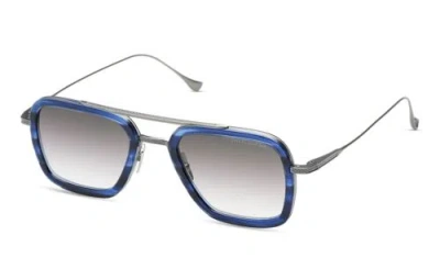 Pre-owned Dita Flight 006 7806-t Blue Swirl Antique Silver Grey Lens Sunglasses Authentic In Gray