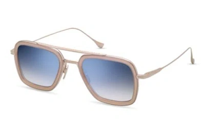 Pre-owned Dita Flight 006 7806 U Gold Dusty Pink Grey Blue Gradient Sunglasses Authentic In Gray