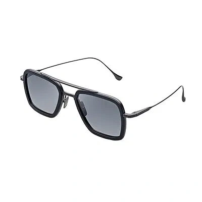 Pre-owned Dita Flight .006 Dt 7806 N-blk-blk Matte Black Iron Metal Sunglasses Grey In Gray