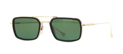 Pre-owned Dita Flight-eight Black Gold/g-15 Green (02 L) Sunglasses