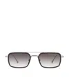 Dita Flight Eight Rectangle Sunglasses In Silver