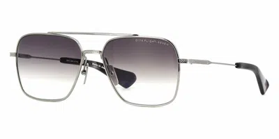 Pre-owned Dita Flight-seven Black Palladium/dark Grey To Clear Shaded (01) Sunglasses In Gray