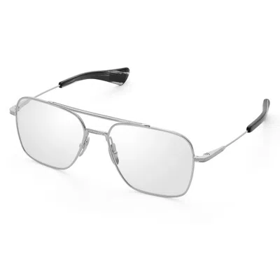 Dita Flight-seven Demo Navigator Unisex Eyeglasses Dtx111-01 57 In Silver
