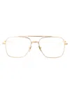 Dita Flight-seven Glasses In Brushed White Gold W/ Clear