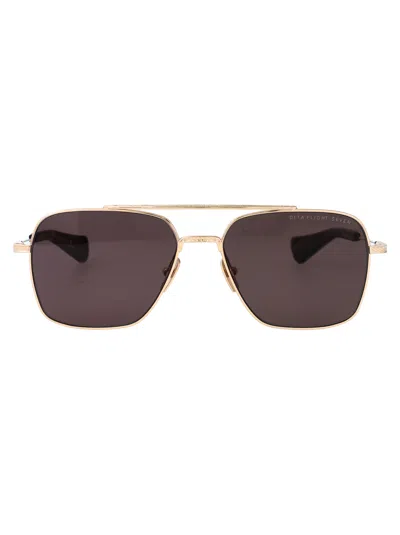 Dita Flight-seven Sunglasses In White Gold W/ Dark Grey - Ar