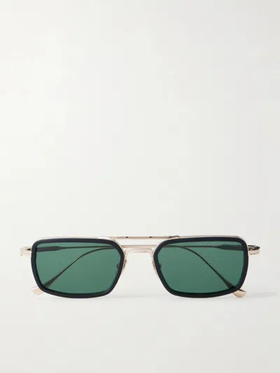 Dita Flight.006 Aviator-style Gold-tone And Acetate Sunglasses In Green