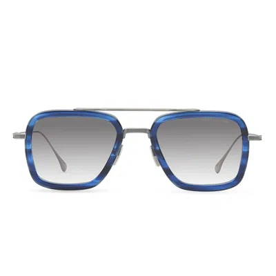 Dita Flight.006 Bold Square Frame Sunglasses With Metal Double Bridge In Multi