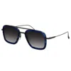 Dita Flight.006 Dt 7806-t-blu-sil-52 Unisex Square Sunglasses In Multi