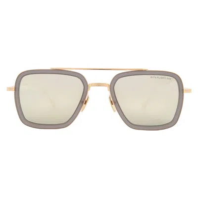 Dita Flight.006 Grey Milky Gold Flash Navigator Unisex Sunglasses 7806-c 52 In Multi
