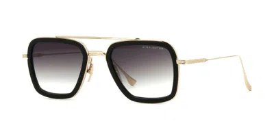 Pre-owned Dita Flight.006 Matte Black 14k Gold/dark Grey Shaded (b-blk-gld) Sunglasses In Gray