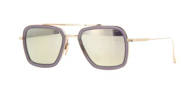 Pre-owned Dita Flight.006 Matte Grey 12k White Gold/grey Gold Flash (c-gry-gld) Sunglasses