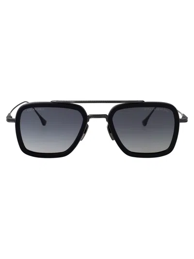 Dita Flight.006 Sunglasses In Black Iron - Matte Black W/ Black To Clear Gradient Polarized