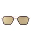 Dita Flight.006 Sunglasses In Matte Grey Crystal - 12k Gold Wdark Grey - Milky Gold Flash - Ar