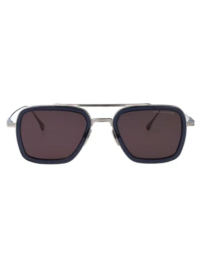 Dita Flight.006 Sunglasses In Smoke Grey Crystal - Black Palladium W Dark Grey - Ar