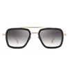 Dita Womens Blue D4000418 Aviator-frame Metal Sunglasses In Matte Black 14k Gold W
