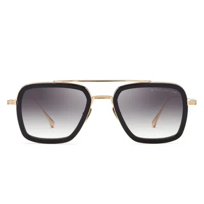 Dita Flight.006matte Black 14k Gold W In Matte Black - 14k Gold W/dark Grey To Clear - Ar