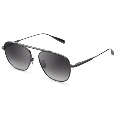 Dita Flight.009 Dark Grey To Clear Gradient Pilot Unisex Sunglasses Dts409-a-03 56 In Gray