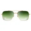 Dita Flight-seven Rectangular Dark Lenses With Gold Metal Frame In Orange