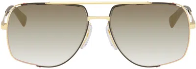 Dita Gold & Black Midnight Special Sunglasses In Black/yellow Gold