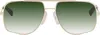 Dita Gold & Green Midnight Special Sunglasses In White Gold/crystal B