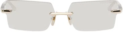 Dita Gold Eymori Sunglasses In White Gold - Golden