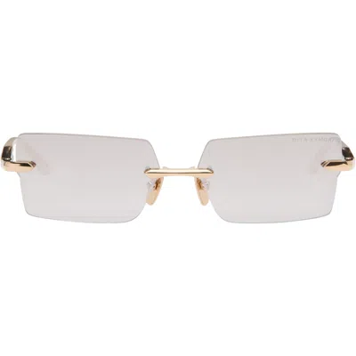 Dita Gold Eymori Sunglasses In White Gold - Golden