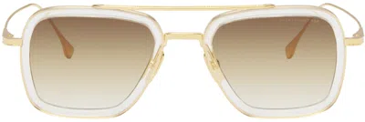 Dita Gold Flight.006 Sunglasses In Clear/yellow Gold
