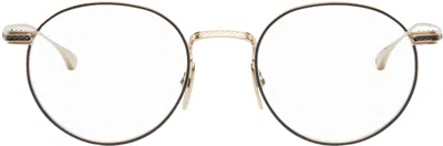 Dita Gold Journey-two Glasses In White Gold - Black