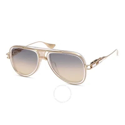 Dita Grand-decade Grey To Apricot Gradient Pilot Unisex Sunglasses Dts460-a-03 56